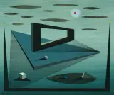 Überreste eines "Luftschlosses by Walter Grab, 1983, oil, sold Jun 2026
