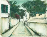Strasse by Leopold Haefliger, 1975, oil on canvas, sold Jun 2026