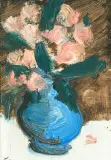 Blumenstillleben in Krug by Leopold Haefliger, 1976, oil, sold Jun 2026
