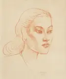 Mädchen by Theo Meier, 1949, pencil, sold Jun 2026