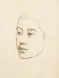 Mädchen by Theo Meier, 1950, pencil, sold Jun 2026