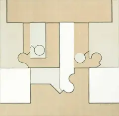 Fuge 1200/1 by Brigitta Malche, 1976, acrylic, offered Jun 2026