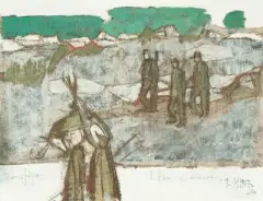 Gemsjäger by Rudolf Mirer, 1980, tempera, sold Jun 2026