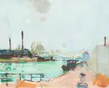 Le canal de l'Ourg by Rudolf Zender, 1952, oil on board, sold Jun 2026