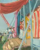 Eingang zum Circus by Rudolf Zender, oil on canvas, sold Jun 2026