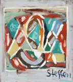 Komposition by Walter Arnold Steffen, oil on board, offered Jun 2026