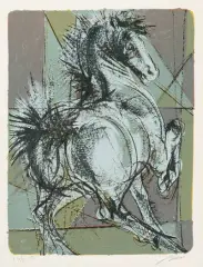 Pferd by Hans Erni, 1962, color lithograph, sold Jun 2026