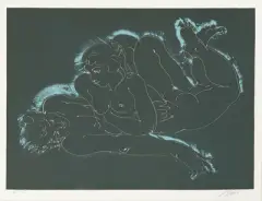 Liegendes Paar by Hans Erni, 1971, color lithograph, sold Jun 2026