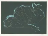 Liegendes Paar by Hans Erni, 1971, color lithograph, sold Jun 2026