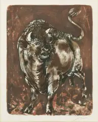 Stier by Hans Erni, 1959, color lithograph, sold Jun 2026