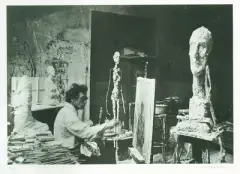 Giacometti beim Malen im Atelier by Ernst Scheidegger, photograph, sold Jun 2026
