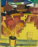 Fenêtre sur la ville by Gustave De Smet, 1926, oil on canvas, sold Mar 2026