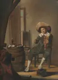 Musizierender Knabe by Haarlem, 17.Jh., oil on panel, sold Mar 2026