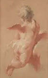 Fliegender Putto by Frankreich, 18.Jh., chalk, sold Mar 2026