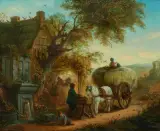 Das Heufuder by Frans Wens, 1849, oil on panel, offered Mar 2026