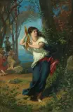 Tänzerinnen im Park by Henri Charles Antoine Baron, oil on panel, sold Mar 2026