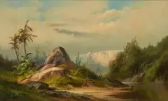 South Western Landscape by George Frederick Bensell, oil on canvas, offered Mar 2026