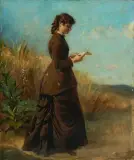 zugeschrieben Dame in einer Landschaft, einen Brief lesend by Alfred Emile Leopold Stevens, oil on panel, offered Mar 2026