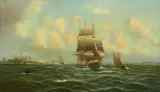 Seeschlacht von Kopenhagen by Alfred Jensen, oil on canvas, sold Mar 2026