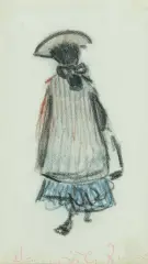 Rückseite eines Mädchens by Heinrich Zille, pastel, sold Mar 2026