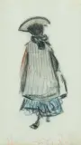 Rückseite eines Mädchens by Heinrich Zille, pastel, sold Mar 2026