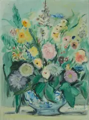 Vase de Fleurs by Jacqueline Marval, oil on canvas, sold Mar 2026