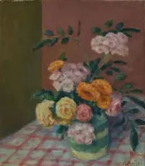 Blumenstillleben by Albert André, 1918, oil on canvas, sold Mar 2026