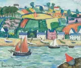 Segelboote auf dem Fluss by Lucien Génin, oil on canvas, sold Mar 2026
