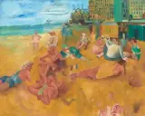 Am Strand von Ostende by Jean Timmermans, oil on canvas, offered Mar 2026