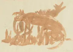 Wölfe by Miquel Barceló, 1981, watercolor, offered Mar 2026
