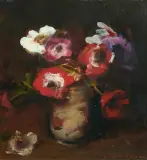 Anemomen by Corneliu Brudașcu, oil on board, sold Mar 2026
