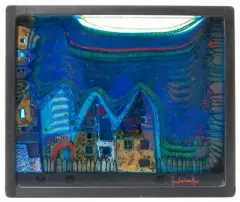 Fall in Cloud - Fall in Fog - Fall out by Friedensreich Hundertwasser, 1979, acrylic, sold Mar 2026