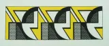 Repeated Design by Roy Lichtenstein, 1969, pencil, sold Mar 2026