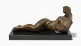 Liegender Akt by James Edward Ritchie, bronze, sold Mar 2026