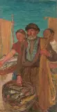 Pêcheurs du Léman by Edouard Vallet, 1904, oil on canvas, sold Mar 2026