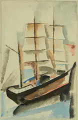 Segelschiff by Gustave Buchet, watercolor, offered Mar 2026