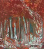Herbstwald by Helen Dahm, oil on canvas, sold Mar 2026
