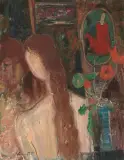 Weiblicher Rückenakt mit Spiegelbild by Adolf Herbst, 1965, oil on canvas, offered Mar 2026