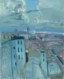Blick über die Dächer von Paris, verso Seineansicht (Querformat) by Rudolf Zender, 1974, oil on canvas, sold Mar 2026