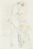 Jägerin mit Hund by Alois Carigiet, 1951, watercolor, sold Mar 2026