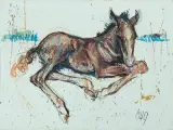 Liegendes Fohlen by Fritz Hug, mixed media, sold Mar 2026