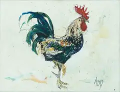 Hahn by Fritz Hug, mixed media, sold Mar 2026