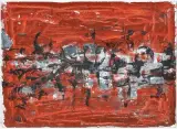 Ohne Titel (Rot) by Dea Murk, 1963, acrylic, sold Mar 2026