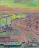 Der Hafen von Rotterdam by Karl Landolt, 1965, oil on canvas, sold Mar 2026