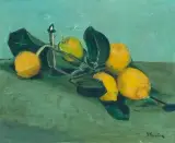 Zitronenzweig by Victor Surbek, oil on canvas, sold Mar 2026