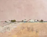 Rouges Terres by Bodo Stauffer, 1985, oil on canvas, offered Mar 2026