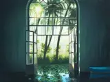 Im Palmenhaus by Dieter Leuenberger, acrylic, sold Mar 2026