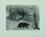 Bär in Winterlandschaft by Robert Hainard, 1981, woodcut, sold Mar 2026