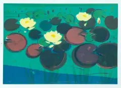 Water music by Teruko Yokoi, 2000, color lithograph, sold Mar 2026