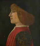 Bildnis eines Jünglings im Profil by Lombardei, 2. Hälfte 15.Jh., oil on canvas, offered Nov 2025